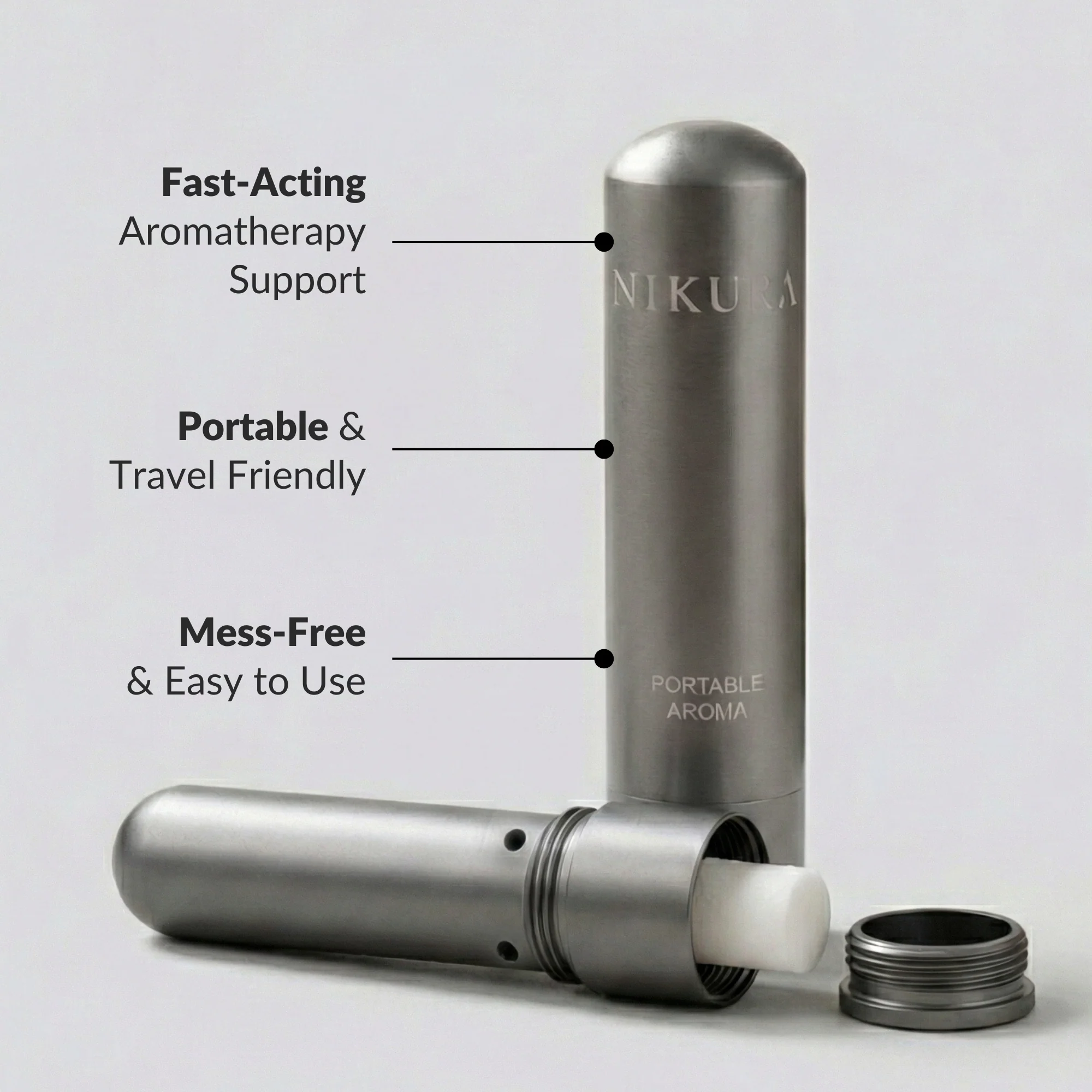 Aromatherapy Inhaler & Wick Refill Kit - Image 3
